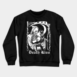 Death Kiss Witch and Death Grim Reaper Skeleton Crewneck Sweatshirt